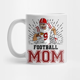 Football Mom // Retro Football Player Mug